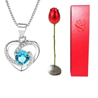 Infinity Heart - Aquamarine